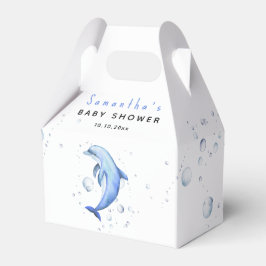 Ballotins Baby shower des dauphins océaniques aquarelles