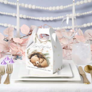 Ballotins Baby shower d'hiver de l'ours des bois à l'extérie