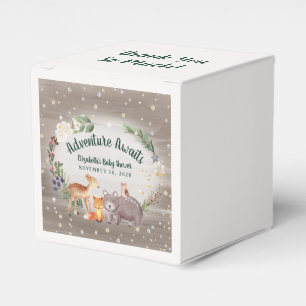 Ballotins Baby shower d'hiver sur les animaux des bois