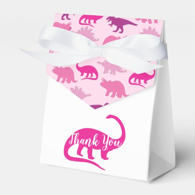 Ballotins Baby shower Dinosaur rose (Verso)