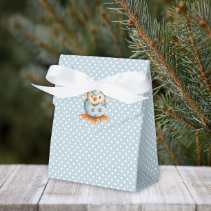 Ballotins Baby shower d'oiseaux Polka bleu point