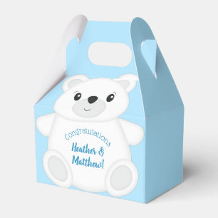 Ballotins Baby shower d'ours bleu polaire