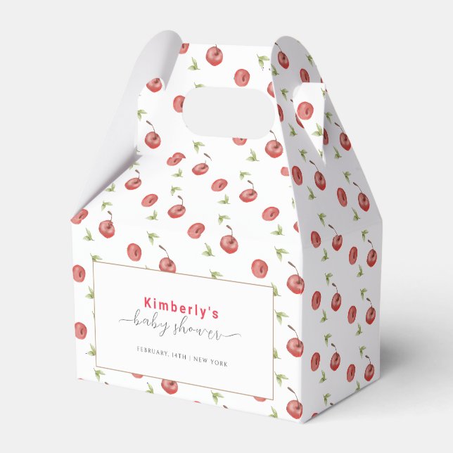 Ballotins Baby shower doux cerise d'aquarelle de printemps (Verso)