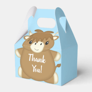 Ballotins Baby shower écossais de vache Highland Blue