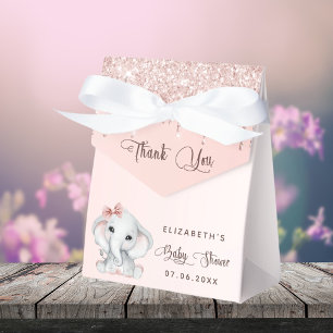 Ballotins Baby shower éléphant broussailleux rose parties sc