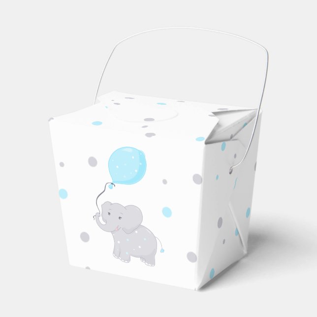 Ballotins Baby shower éléphant garçon mignonne Ballotin (Verso)