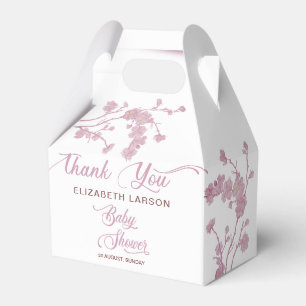 Ballotins Baby shower en fleurs de cerises Sakura Blanc