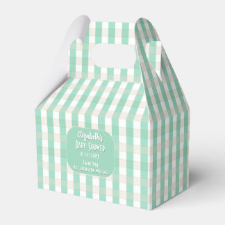 Ballotins Baby shower En vichy vert et tang