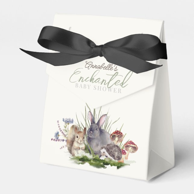 Ballotins Baby shower Enchanted Forest Woodland Animaux (Verso)