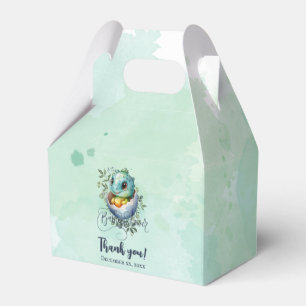 Ballotins Baby shower Feuille Dinosaur Oeuf Cute Aquarelle