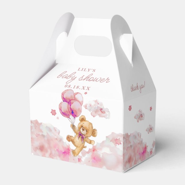 Ballotins Baby shower fille rose d'attente mignonne (Verso)