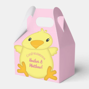 Ballotins Baby Shower Fille Rose Poulet