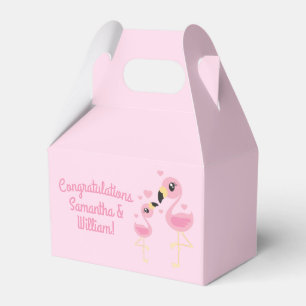 Ballotins Baby shower Flamant rose rose