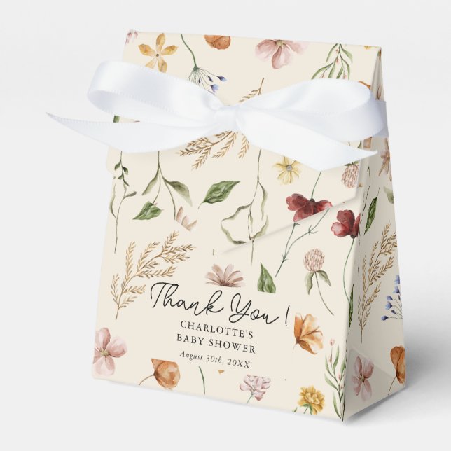 Ballotins Baby shower fleur sauvage Boho (Verso)
