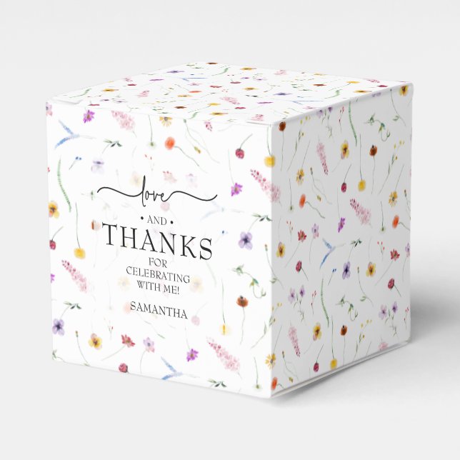 Ballotins Baby shower fleur sauvage petit (Verso)