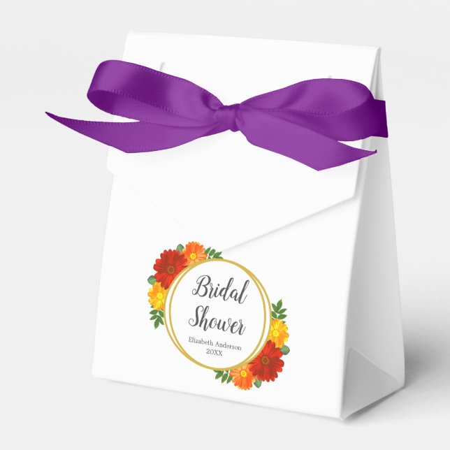 Ballotins Baby Shower Floral d'Automne (Verso)