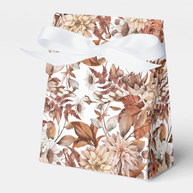 Ballotins Baby shower floral de l'aquarelle d'automne (Verso)