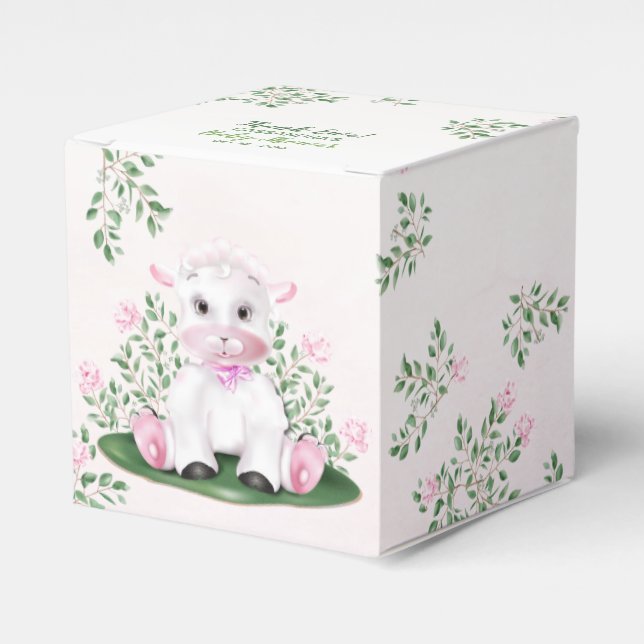 Ballotins Baby shower Floral de roses d'agneau (Verso)