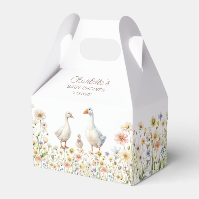 Ballotins Baby shower floral d'oie (Arrière)