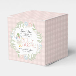 Ballotins Baby shower Floral En vichy d'oie soie rose