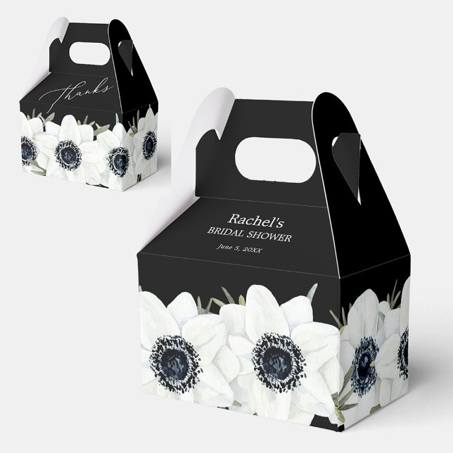 Ballotins Baby Shower Floral Fête de Mariage en Noir et Blan (Créateur téléchargé)