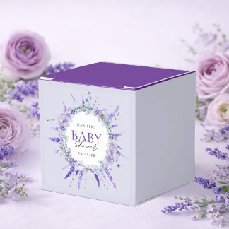 Ballotins Baby shower floral lavande élégant violet
