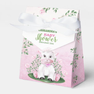 Ballotins Baby shower floral rose agneau