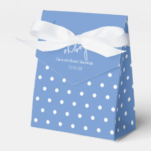 Ballotins Baby Shower Garçon Bleu et Blanc à pois