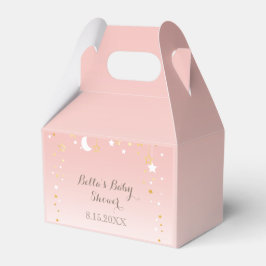 Ballotins Baby shower Lune rose vif