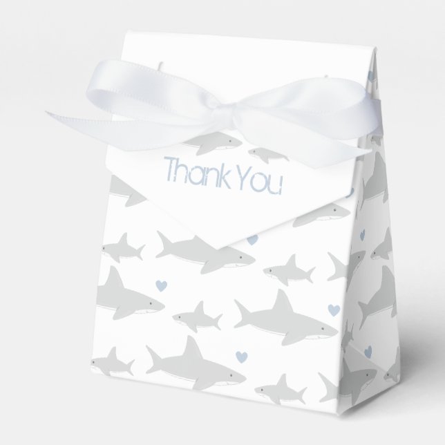 Ballotins Baby shower Merci aux requins mignons (Verso)