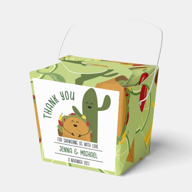 Ballotins Baby shower mexicain de fiesta taco (Verso)