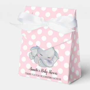Ballotins Baby shower mignon de pois de rose d'éléphant de