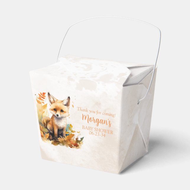 Ballotins Baby shower mite de Fox Woodland (Verso)