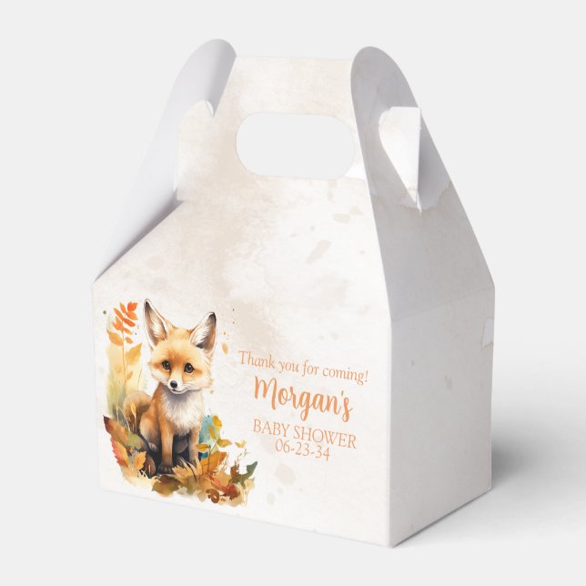 Ballotins Baby shower mite de Fox Woodland (Verso)