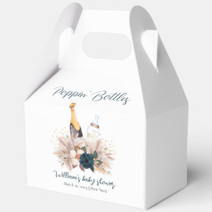 Ballotins Baby shower moderne Boho Poppin Champagne Bouteill