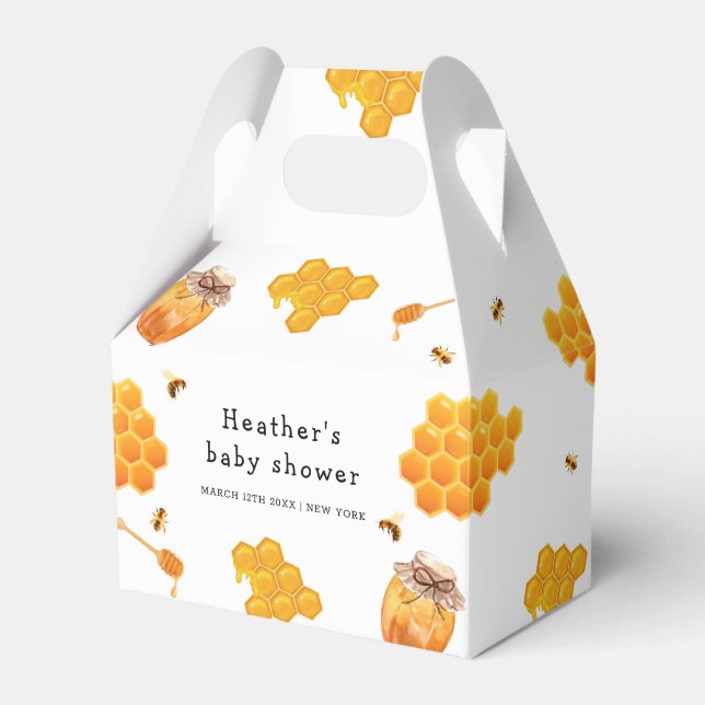 Ballotins Baby shower Motif moderne Honey Bumblebee (Verso)