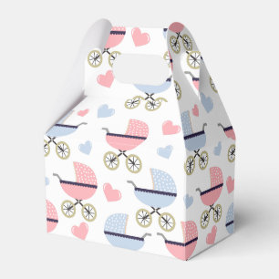 Ballotins Baby shower Motif Pink and Blue Pram