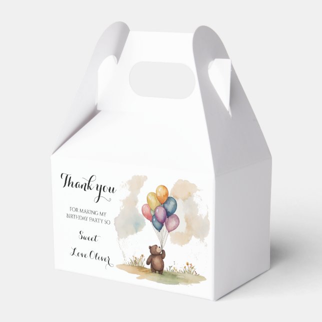 Ballotins Baby shower neutre de l'ours (Verso)