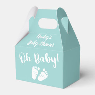 Ballotins Baby shower Oh Baby Feet Mint Green Ballotin