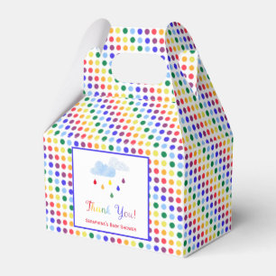 Ballotins Baby shower orage nuage arc-en-ciel points