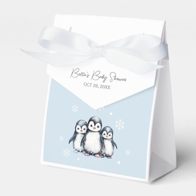 Ballotins Baby shower Pingouin mignon (Verso)