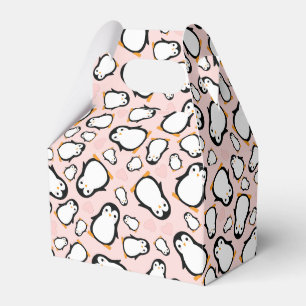 Ballotins Baby shower Pingouin mignon fille rose