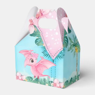 Ballotins Baby shower Pink Tropical Flying Dinosaur