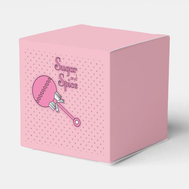 Ballotins Baby shower pour filles à sucre et épices (Arrière)