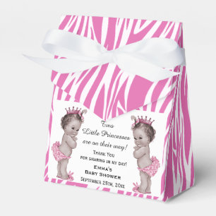 Ballotins Baby shower Princess Twins Zebra