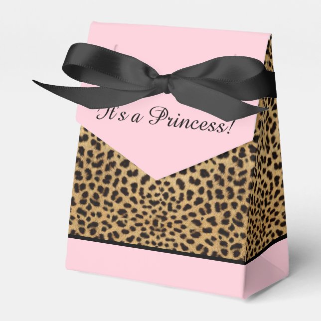 Ballotins Baby shower princesse léopard rose (Verso)