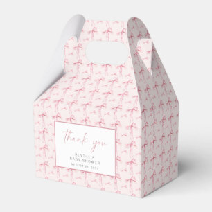 Ballotins Baby shower rose Bow Ballotin Blush Coquette fille