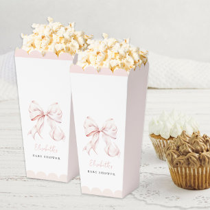 Ballotins Baby shower rose Bow Ballotin Popcorn
