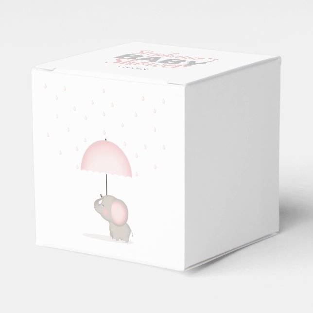 Ballotins Baby shower rose éléphant bébé (Verso)