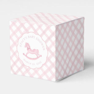Ballotins Baby shower rose En vichy fille Ballotin